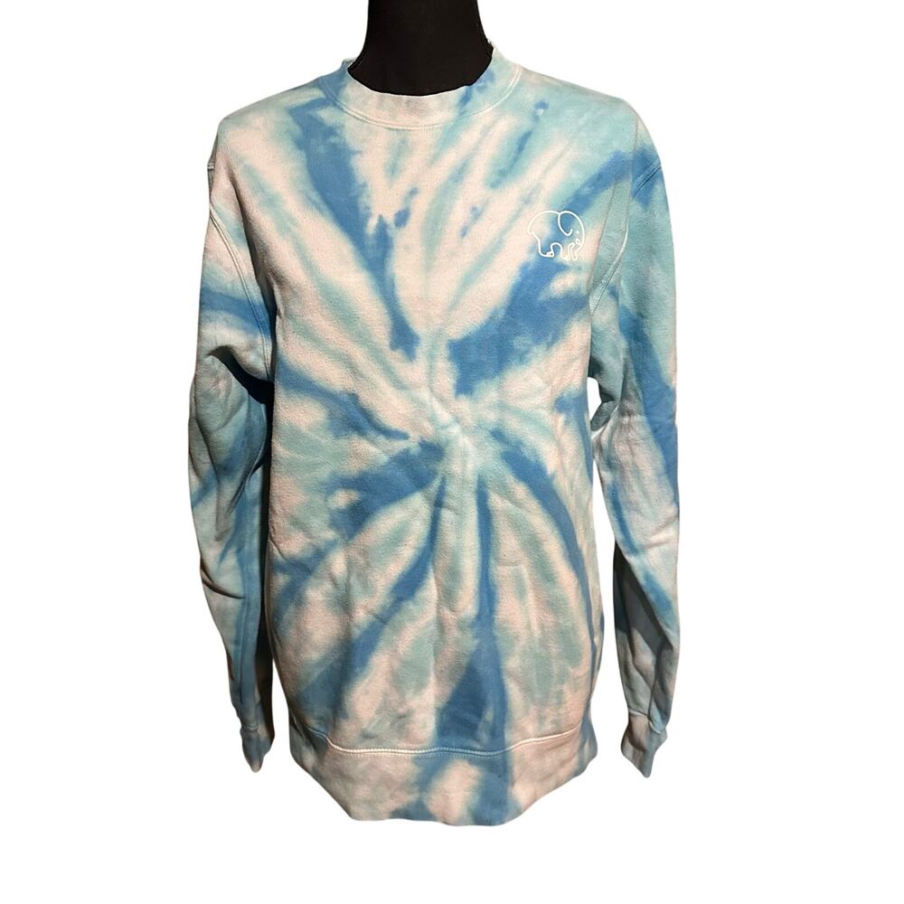 Ivory Ella Tie Dye Crew Neck Elephant Sweatshirt Women's S Small